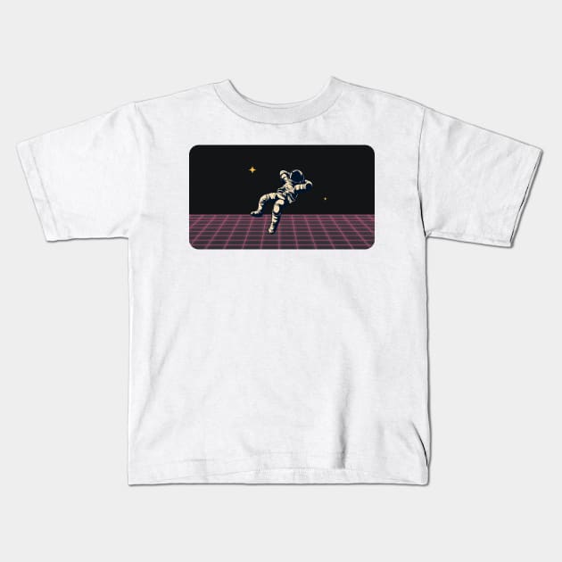 Retro Astronaut Kids T-Shirt by Nomi